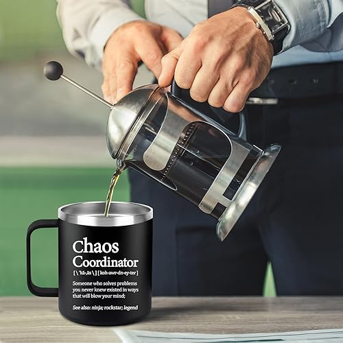 Miniatura 8 de Chaos Coordinator - Taza de 14 onzas  Regalos de agradecimiento para hombres  Maestro, Principal  Regalo para jefe, compañeros de trabajo, asistente