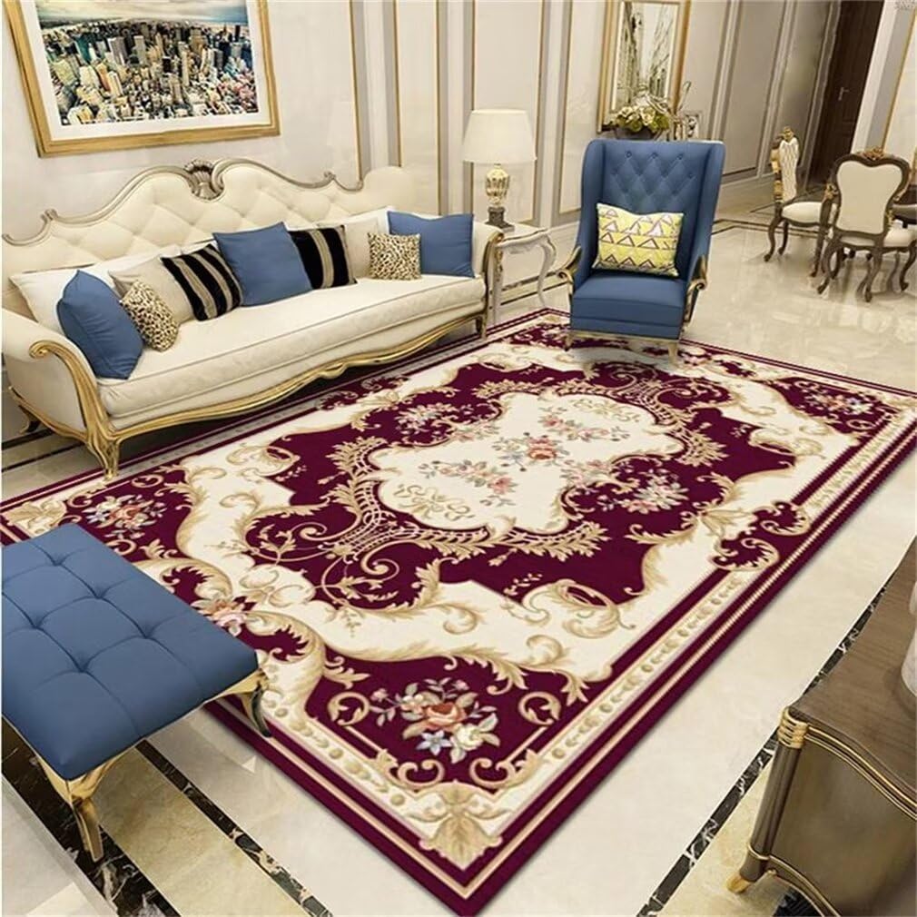 Tapis pour chambre vintage floral rouge 60x110cm pour un couloir cosy