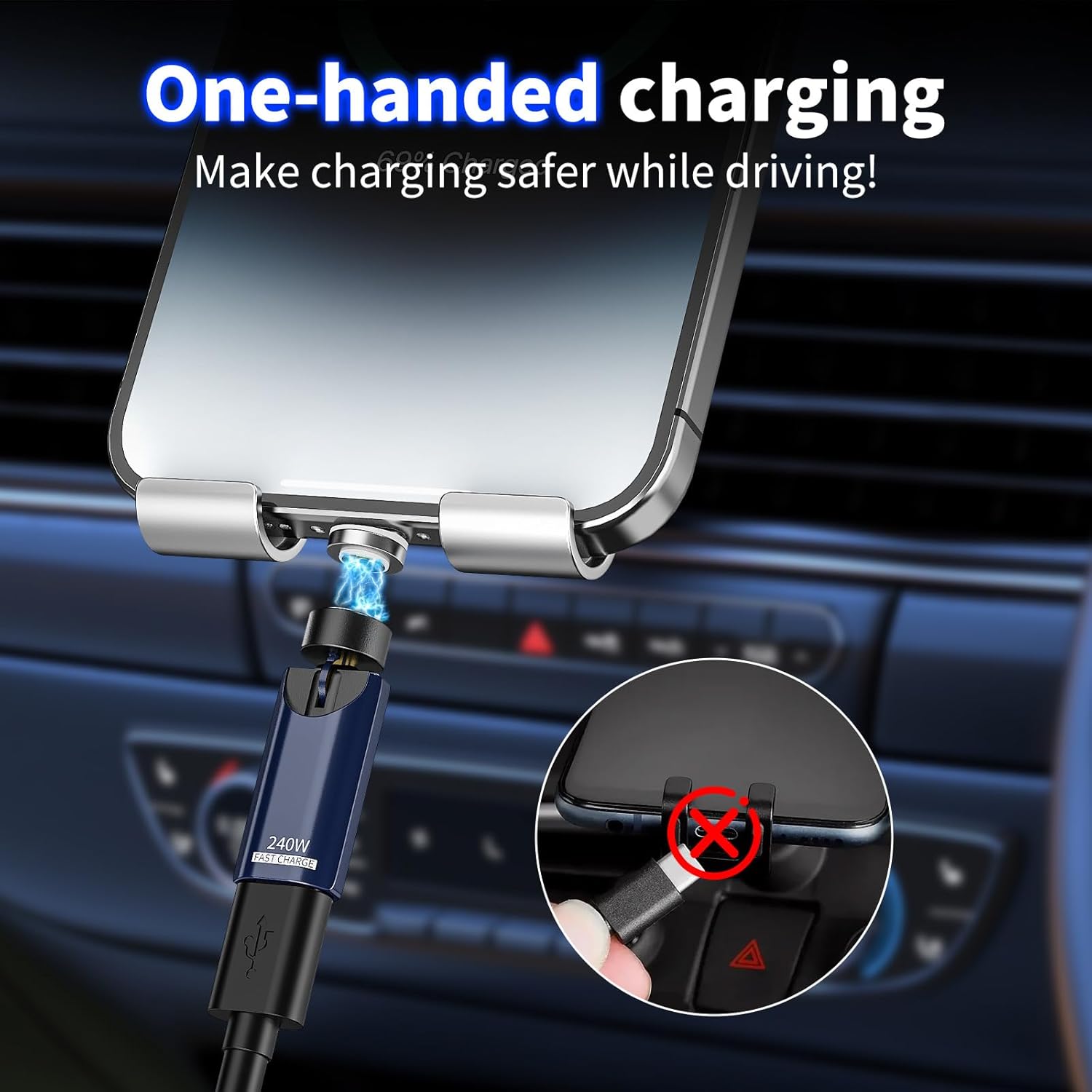 240W Fast Charging USB C Magnetic Adapter(2Pack),9 Pin Rotating 360&180 Degree Magnetic USB Type C Right Angle Adapter compatible with iPhone 17/16/15,MacBook Pro/Air,iPad Series,Samsung,Tablet,Laptop - Image 5