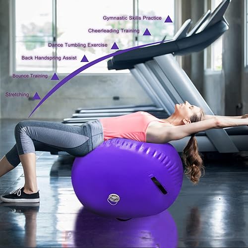 Miniatura 3 de 86 York Air Barrel - Colchoneta inflable para gimnasia con resorte de espalda, equipo de gimnasia para uso doméstico, entrenamiento de gimnasio,