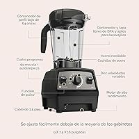 Vista 4 de Vitamix Propel Series 750 Blender with Four Blending Programs, Self-Cleaning Program, Professional-Grade Blender for Smoothies, Soups and More, Slate