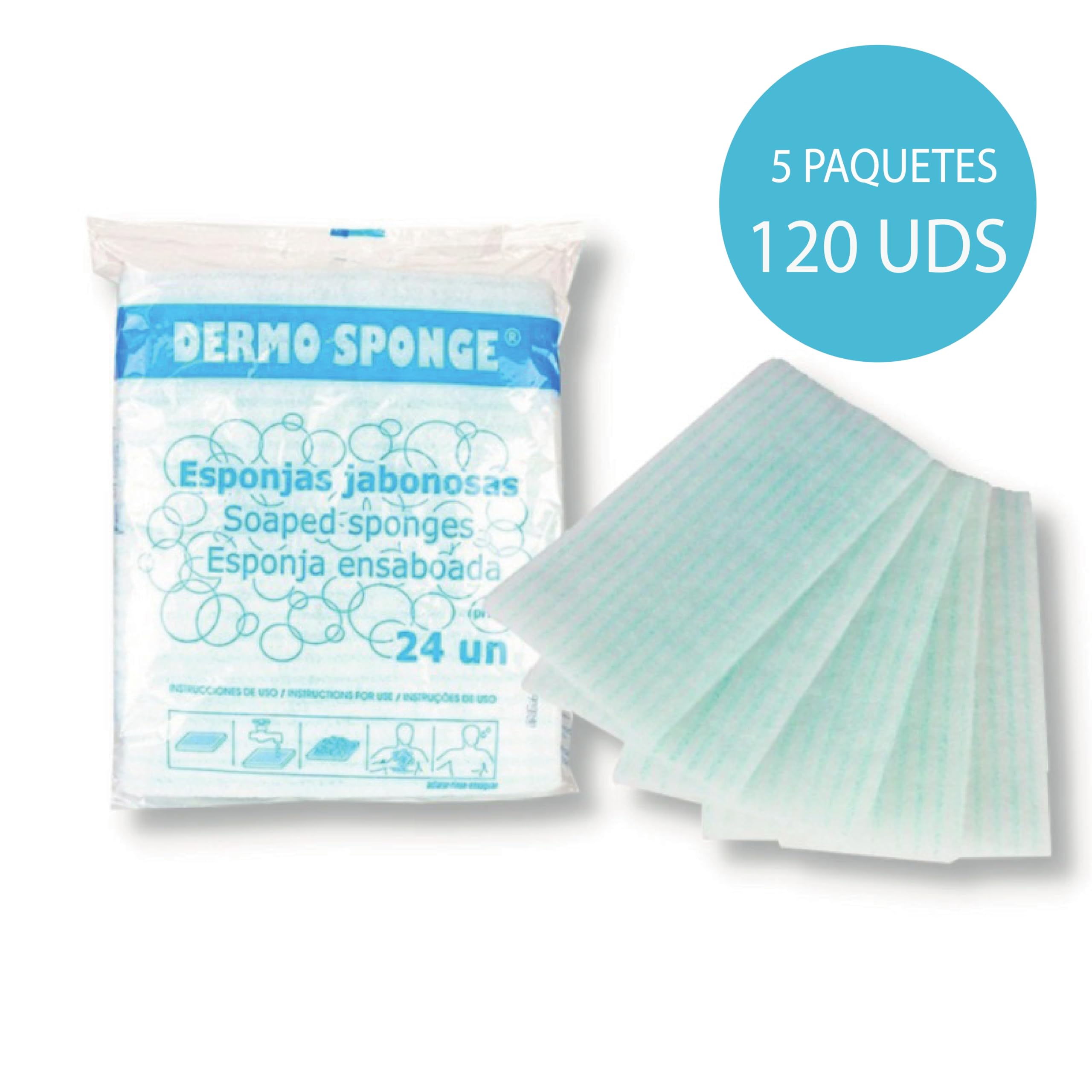 JMEDIS Dermo Sponge Esponjas Jabonosas 120 Unidades