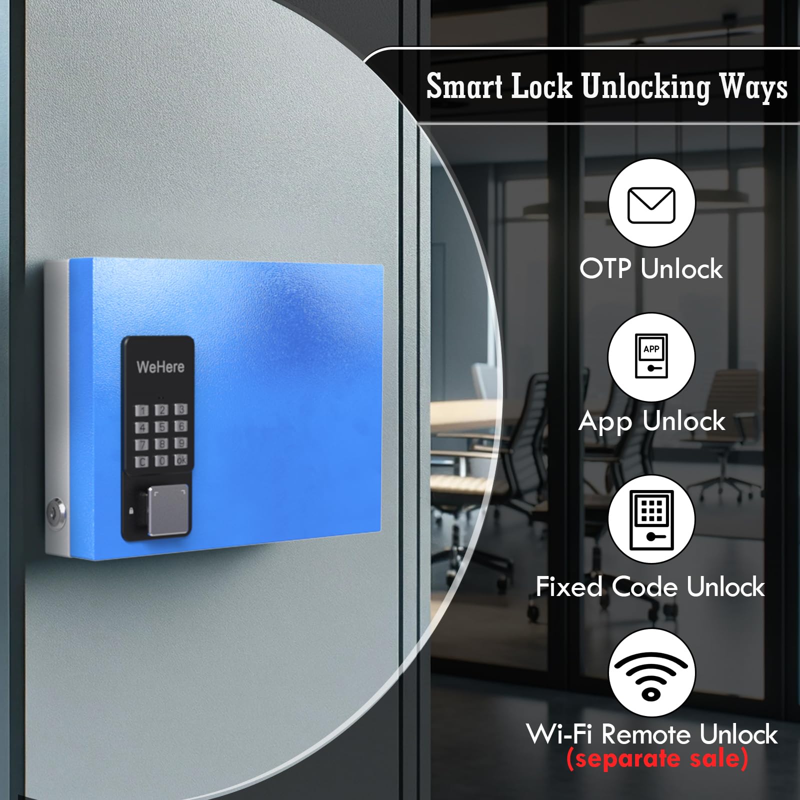 Storage Box WeHere 16 Key Lock Box, Key Cabinet Wall Ount, Sart Key ...