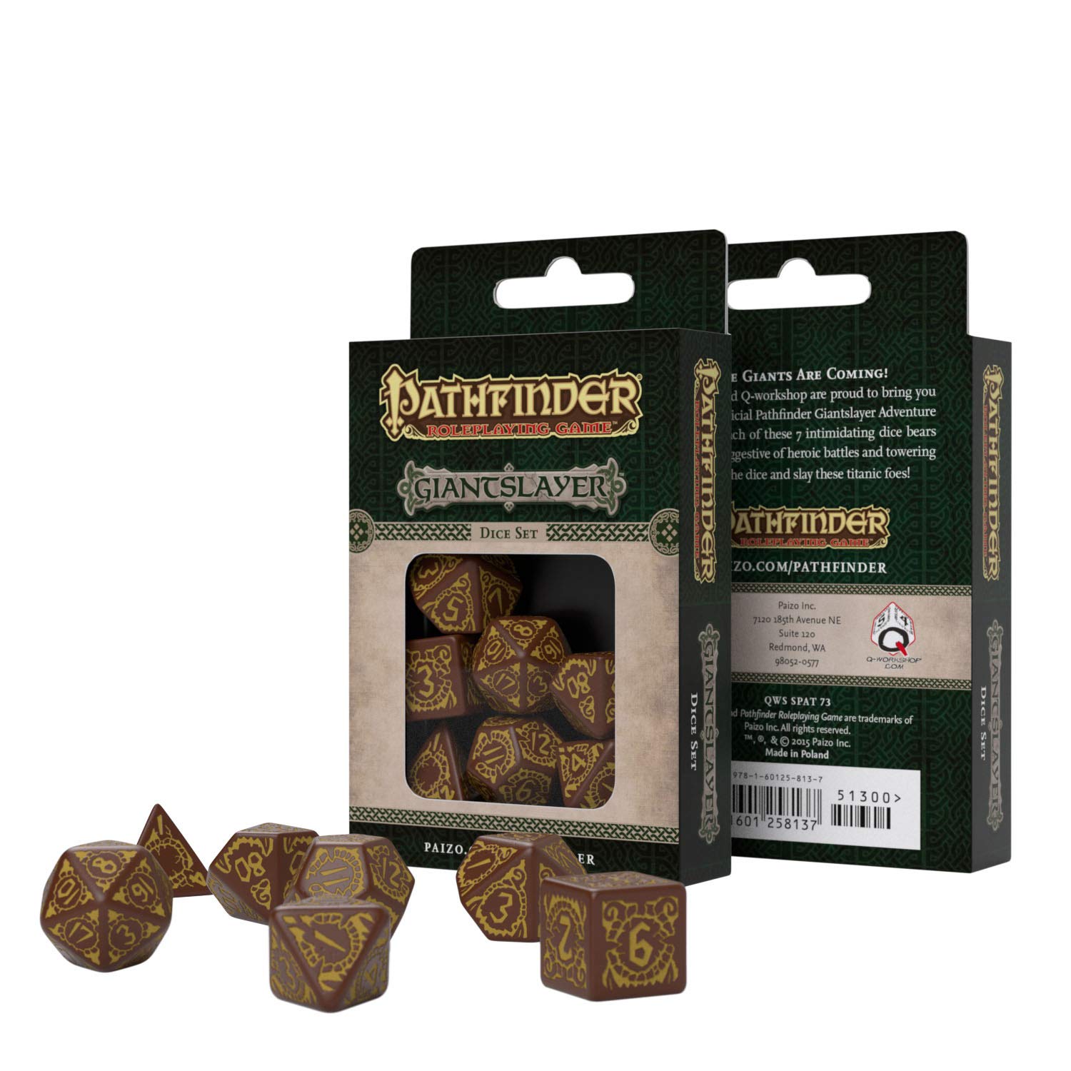 Q-Workshop QWOPAT44 - gra planszowa Pathfinder Jade Regent Dice Set