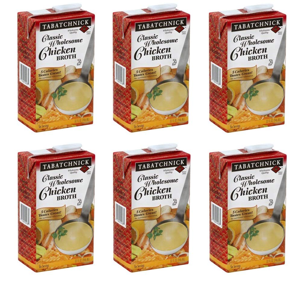 Tabatchnick Classic Wholesome Chicken Broth, 32 oz (Pack of 6)