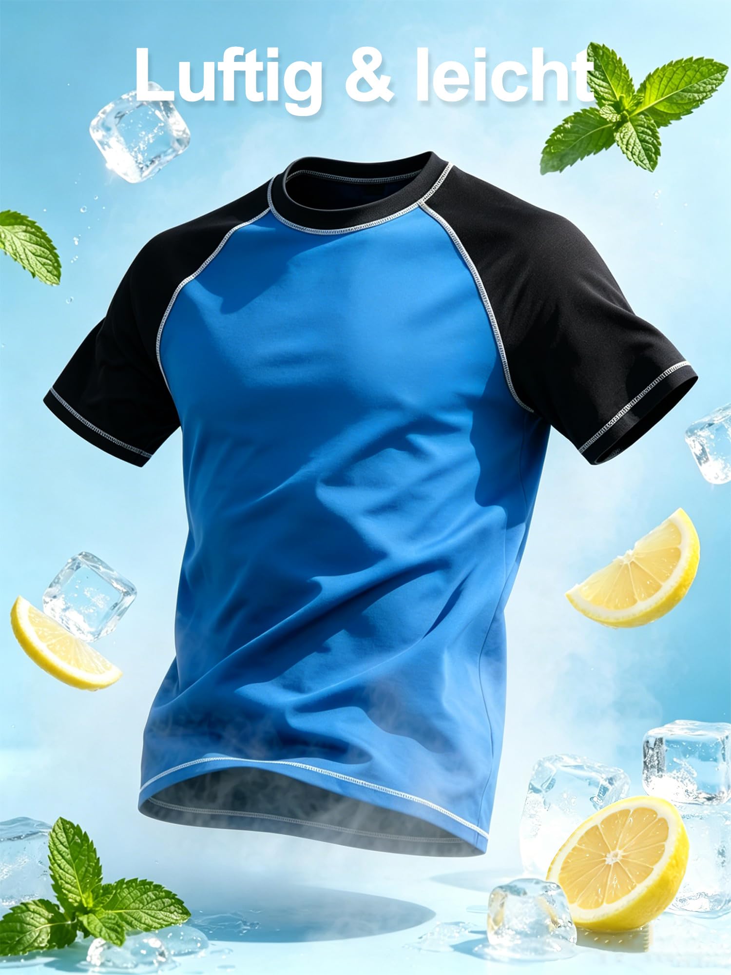 YuKaiChen Rashguard Camiseta de natación para hombre, de secado rápido, transpirable, de manga corta, para deportes acuáticos