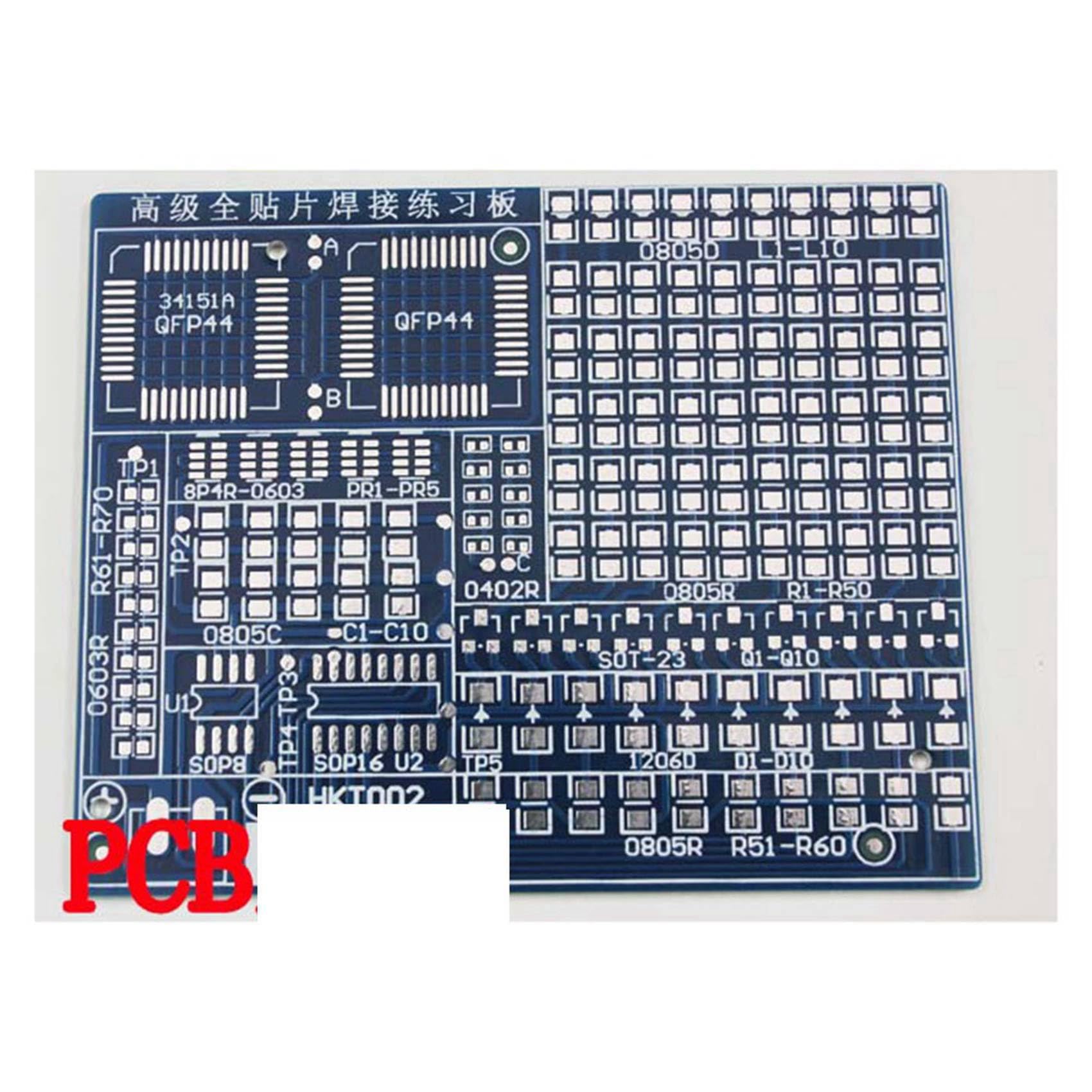 Lot de 5 pièces de rechange Advanced Full Chip Soldering Practice Board Composants électroniques DIY Kit de production