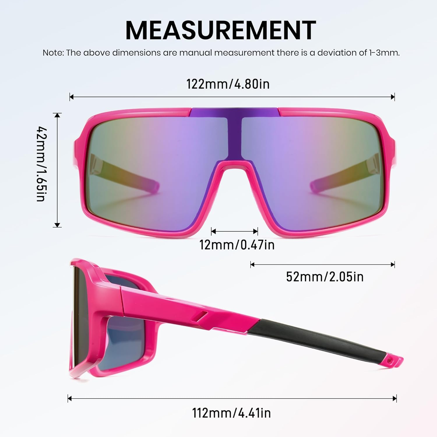 Cyxus Kids Sports Sunglasses Polarized UV400 Protection Youth Baseball Sunglasses for Boys Girls Cycling Softball