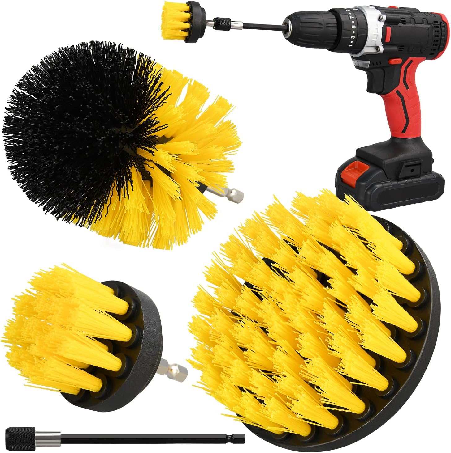 Amazon.com: 4pcs Drill Brush Attachment Set, Drill Scrub Brush for ...