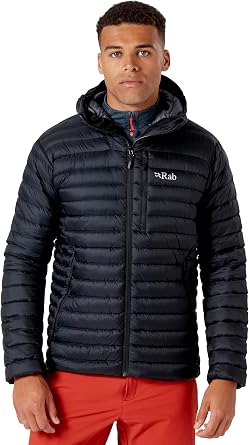 Rab Men's Microlight Alpine 700-Fill Down Hooded Puffer Jacket for Hiking & Skiing
