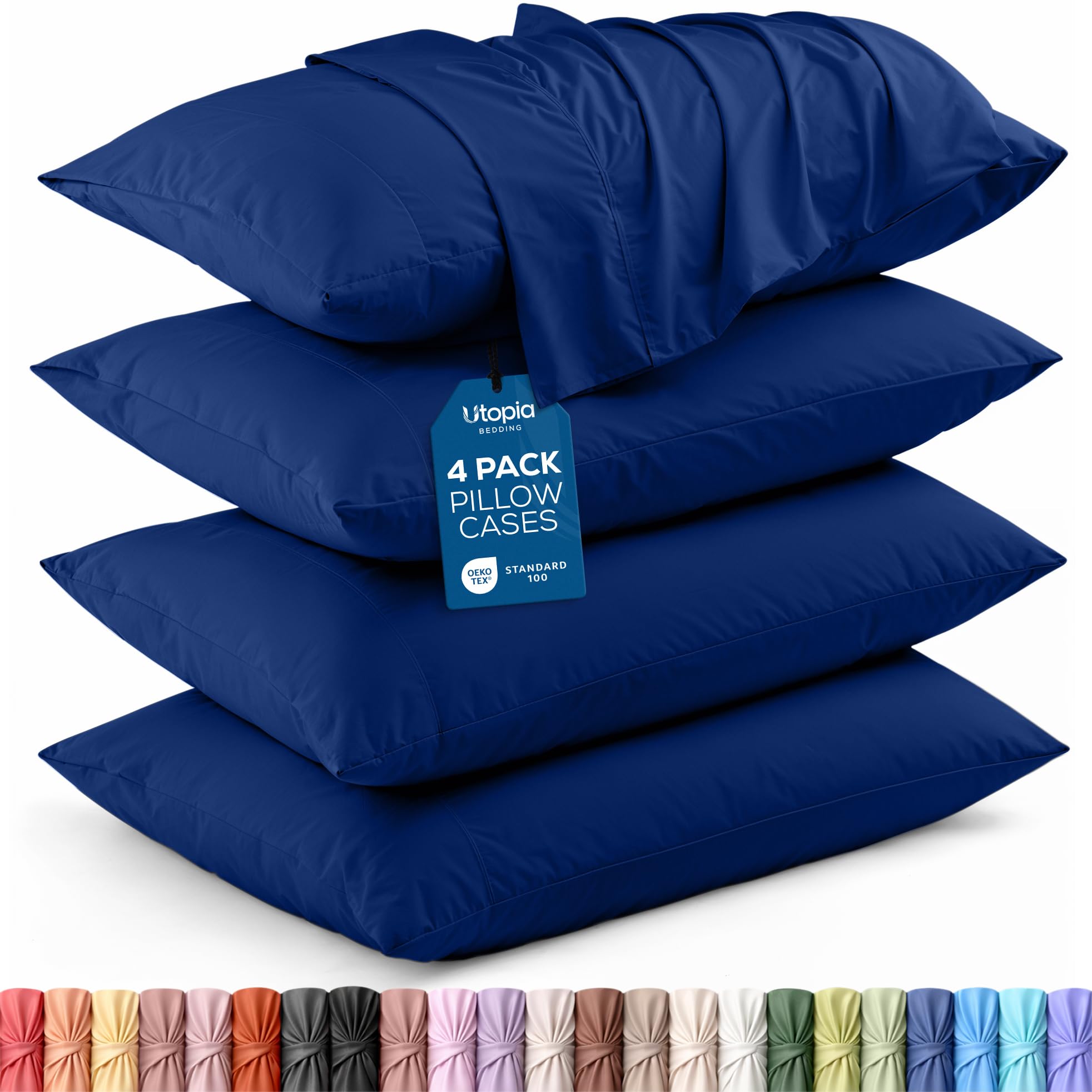 Utopia Bedding Queen Pillow Cases - 2 Pack - Envelope Closure - Soft Brushed Microfiber Fabric - Shrinkage and Fade Resistant Pillow Covers 20 X 30 Inches (Queen, Royal Blue) — image 1