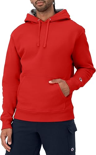 Miniatura 112 de Champion - Sudadera con capucha para hombre, cómoda, de vellón Powerblend (tallas regulares o tallas grandes o altas). Negro - C Logo