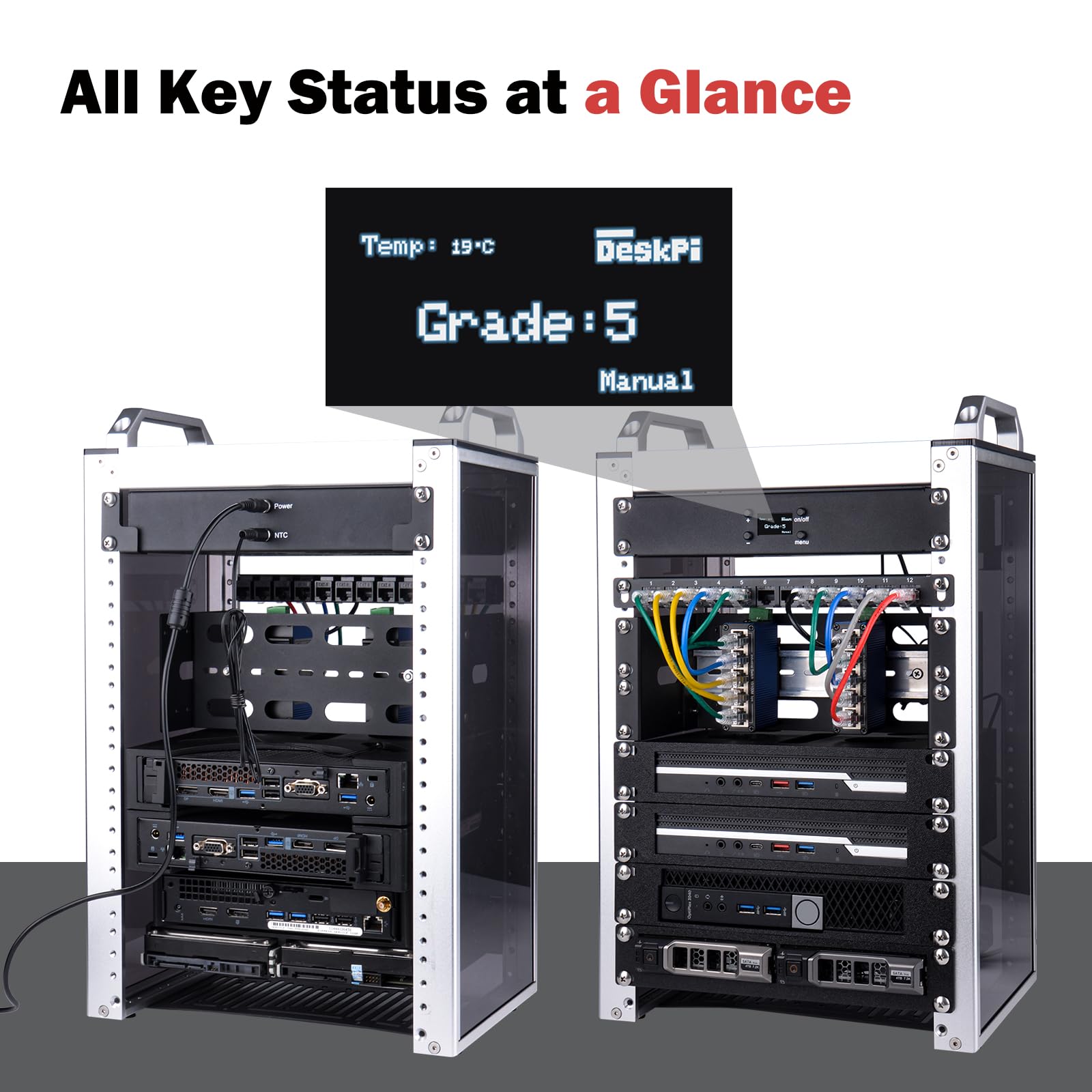 Amazon.com: GeeekPi 10inch 1U Rack Mount Fan Unit with 4 Fans for