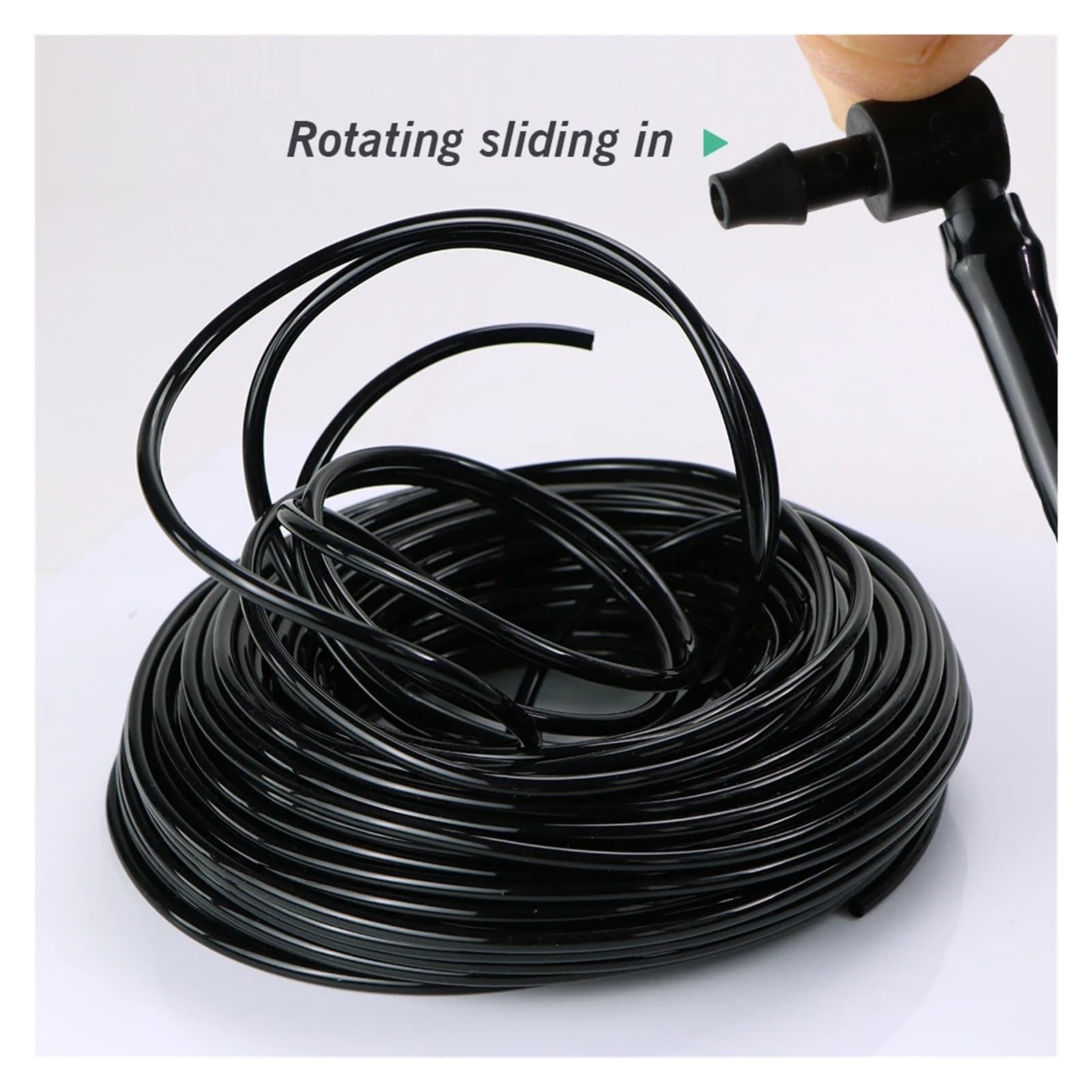 Manguera de riego de jardín de 5M-140M, tubo suave de PVC de 1/8 '', 1/4'', 3/8'', tubo de riego por microgoteo, tubería de flores for plantas de agua(1/4''80M)