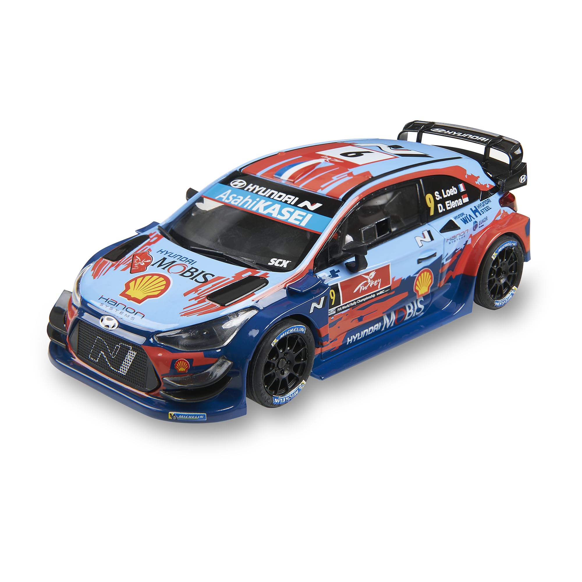SCALEXTRIC - Coche de Carreras Original - Coche Slot Escala 1:32 (Hyundai i-20 WRC - Loeb Türkiye)
