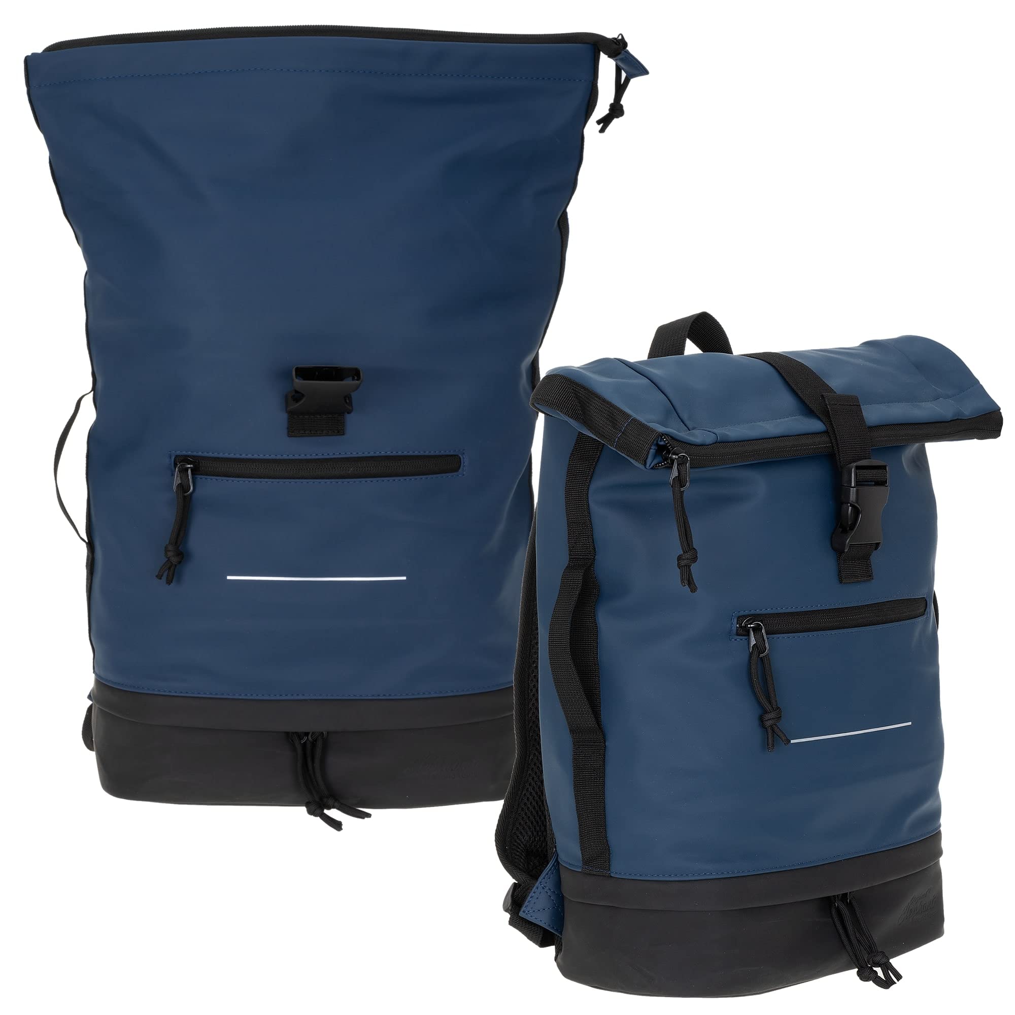 Elephant Rucksack Herren Damen Plane Time Bag COMP Fahrradrucksack Kurierrucksack Roll-Top A4 mit Laptopfach, Bodenfach 12823 + Flasche