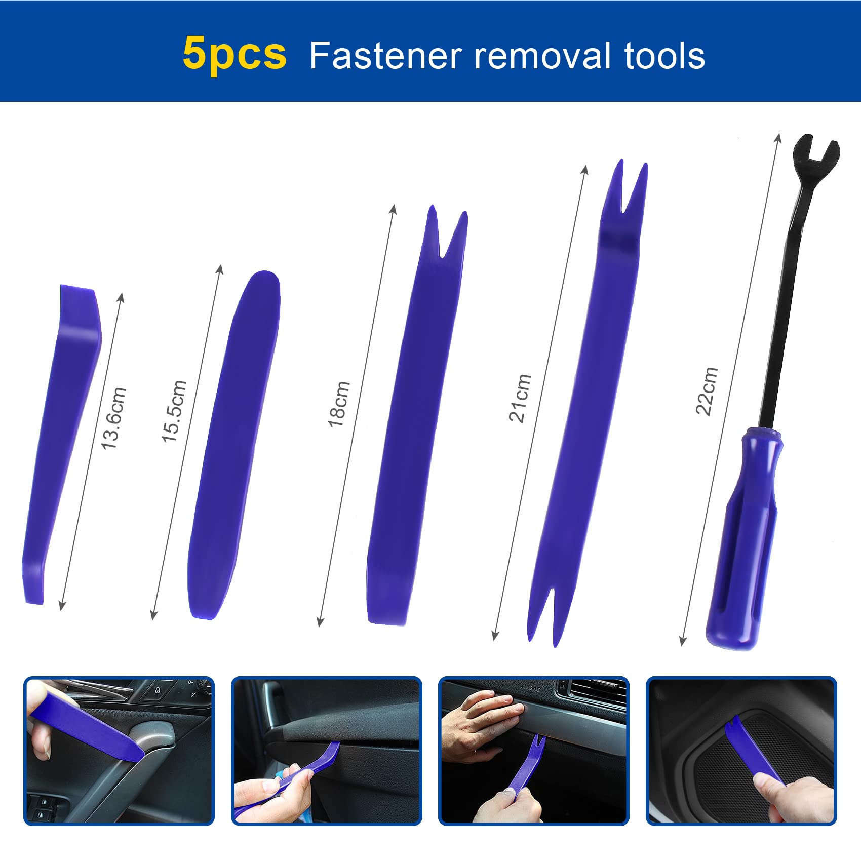 Kit 935 Clip E Rivetti In Plastica Per Auto - Universale Con Strumenti Di Rimozione