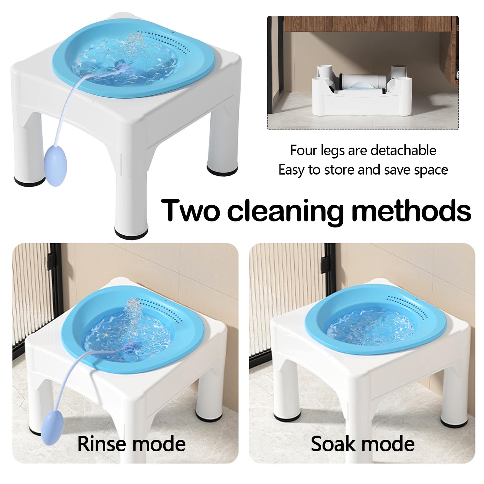 Bagno di Vapore, Bagno di Vapore con Sgabello Bagno di Vapore Per Lo Scarico del Water Bagno di Vapore Rimovibile Per il Trattamento Delle Emorroidi Assistenza Post-Partum Donne Incinte e Anziani