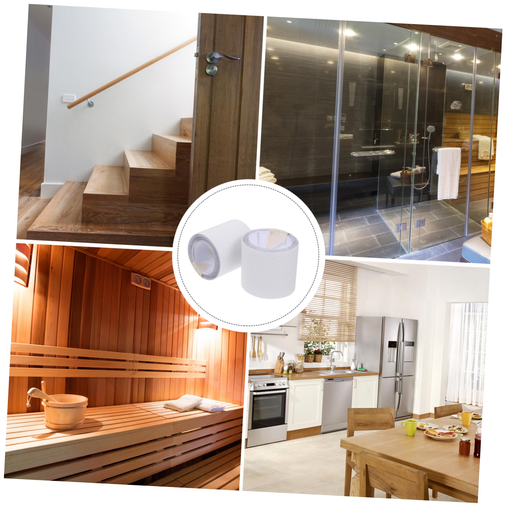 LIFKOME Grip Tape for Stairs Double Sided Tape Rolls Anti-slip for Home Peva for Steps