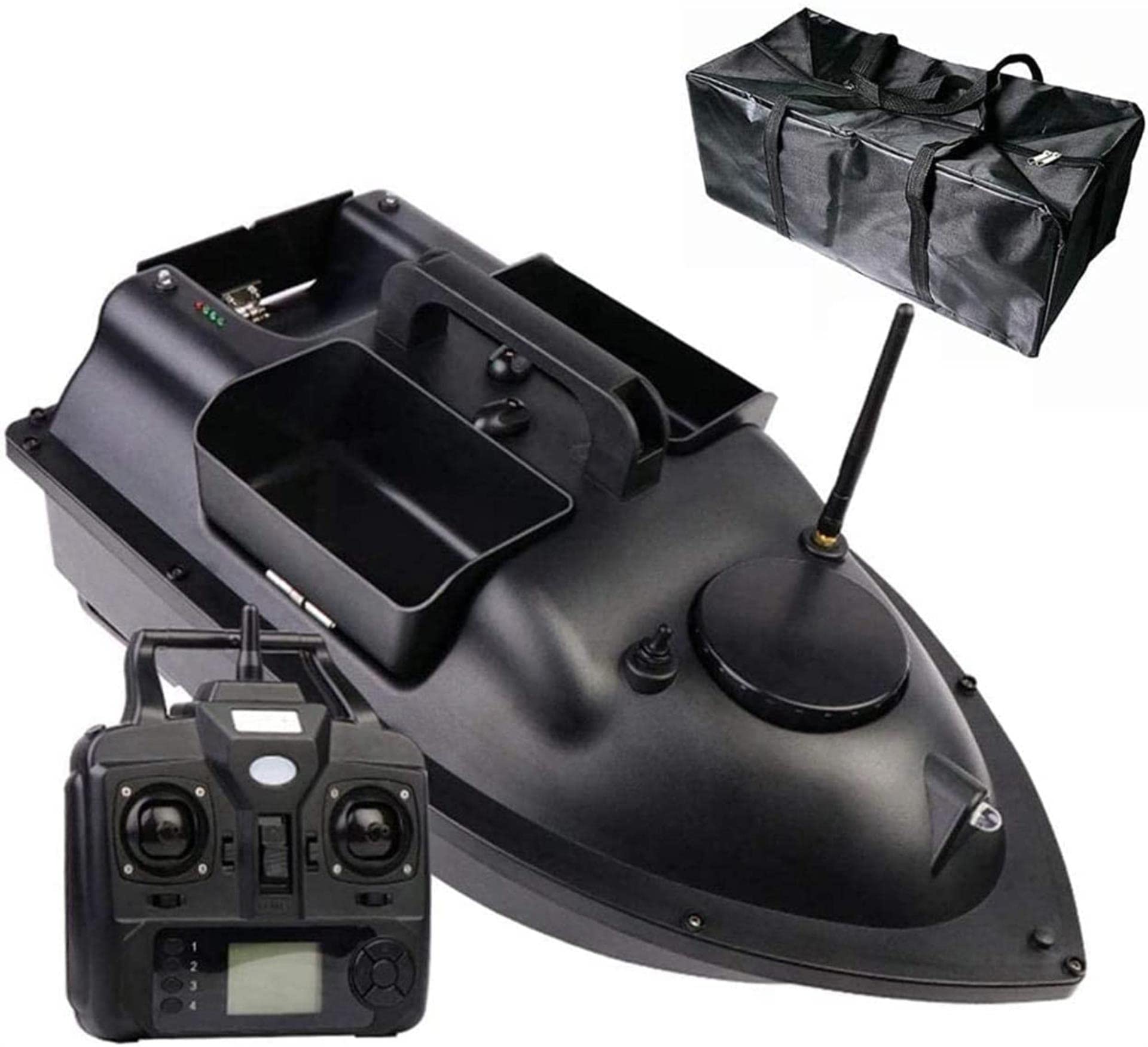 Barco cebador Barco cebador de pesca con GPS, barco cebador con hélice y piloto automático GPS, barco cebador de crucero con GPS de 500 m de distancia con 3 compartimentos de cebo independientes