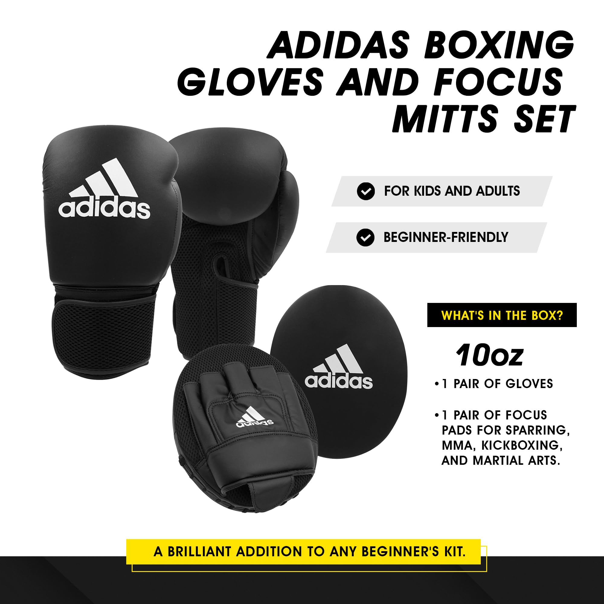 adidas Unisexe - Adulte Boxing Kit 2 Pattes d'ours - Noir - 14
