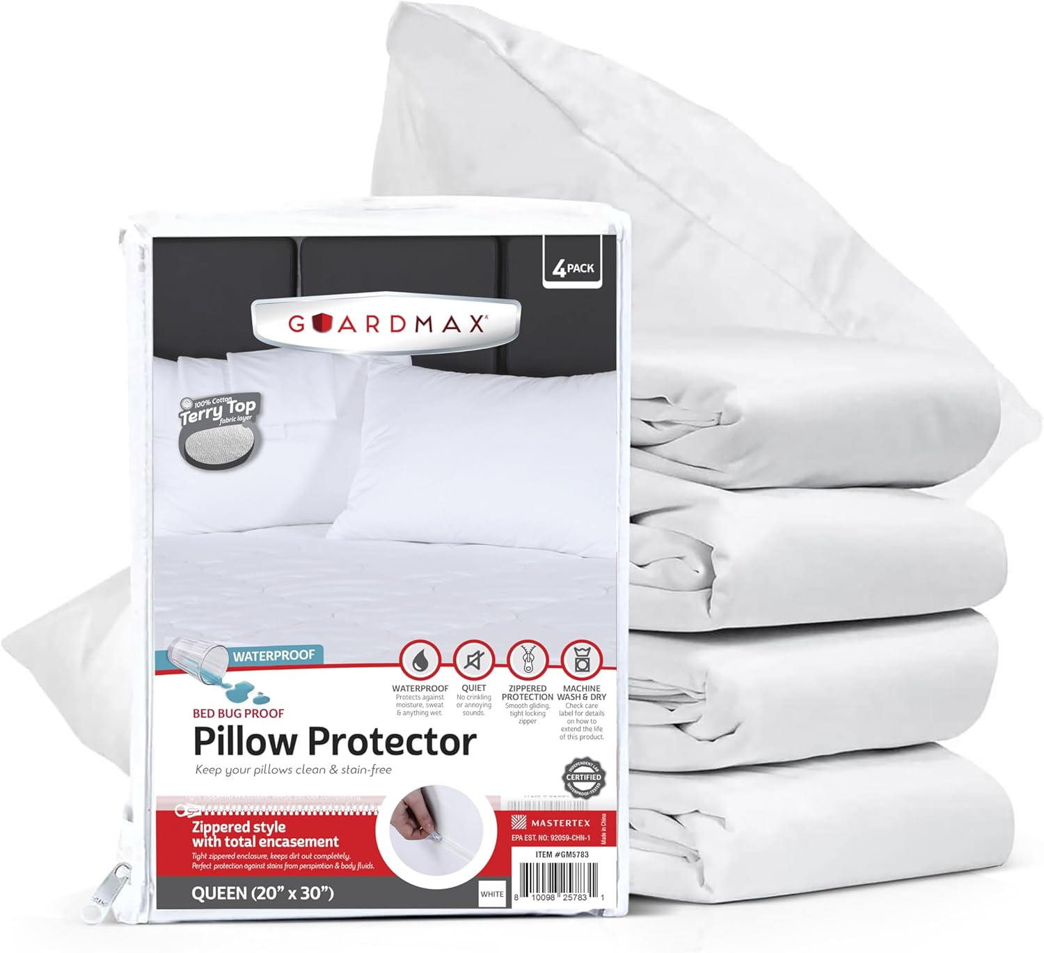 Guardmax Terry Cotton Waterproof Queen Size Zippered Bed