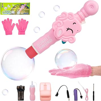 Fog Bubble Machine, Rechargeable Automatic Electric Smoke Bubble Machine