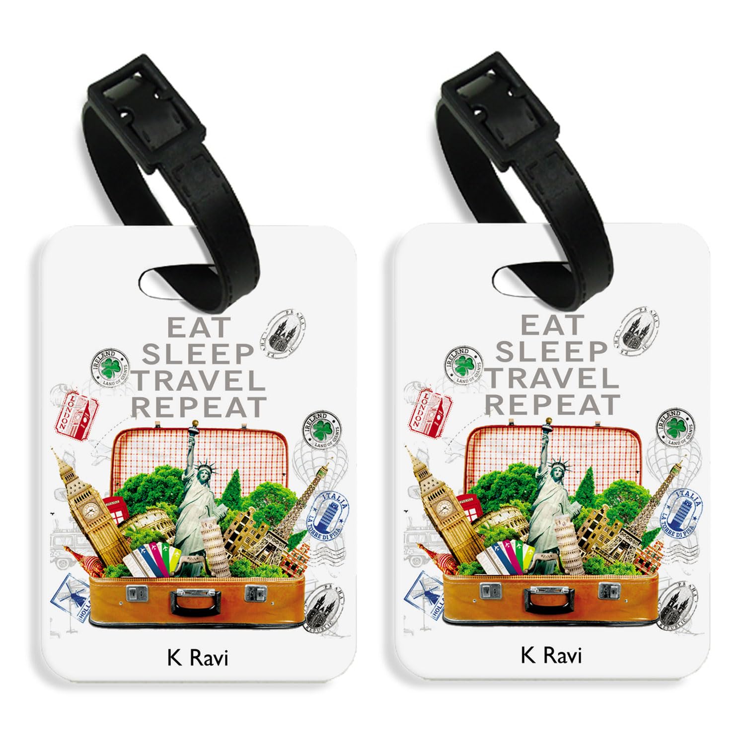 exciting Lives - Personalize Luggage Travel Baggage Tags Set of 2-picture-16