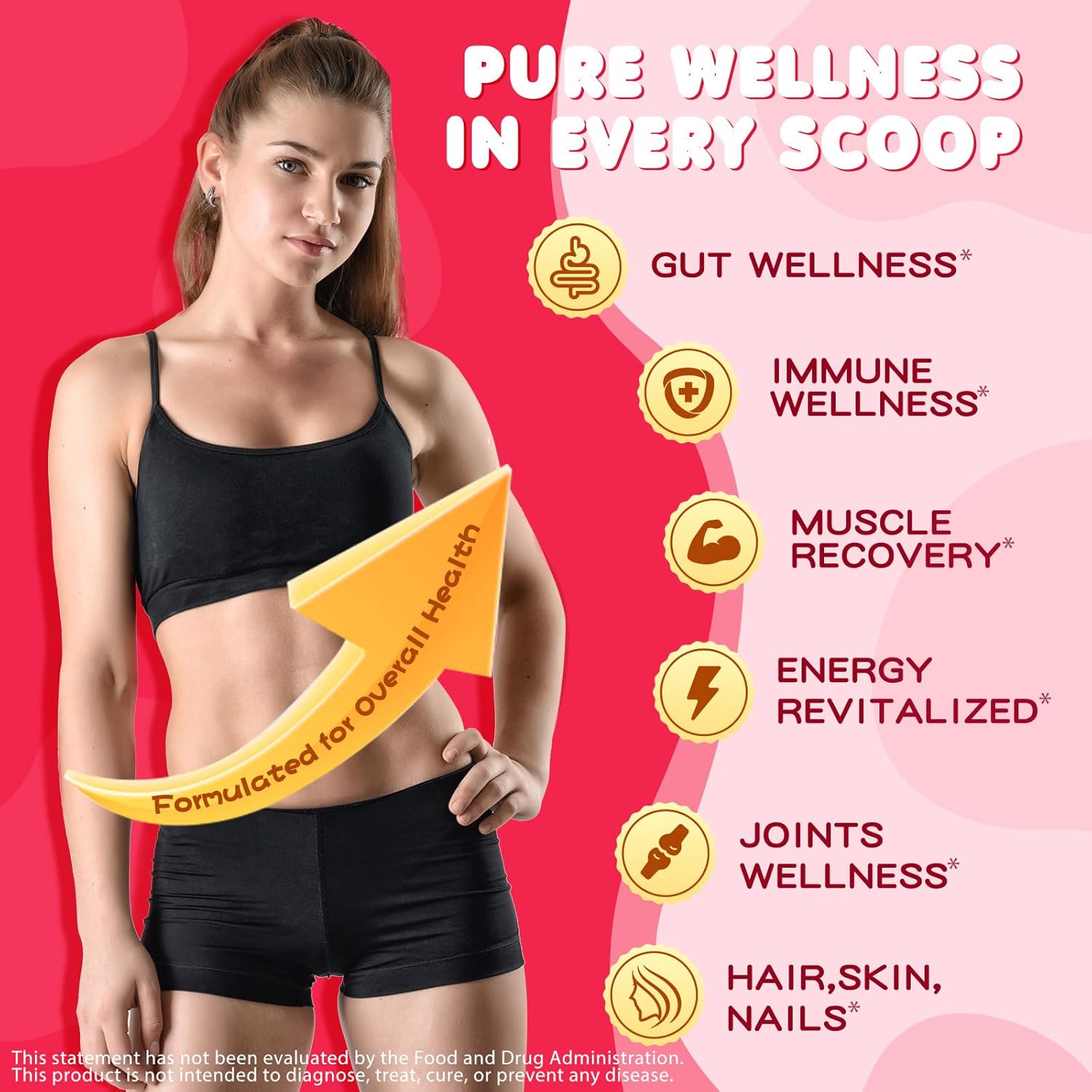 Colostrum Gummies, 1g Per Seving Grass Fed Colostrum Chews Colostrum Supplement for Gut Health, Hair Growth, Beauty, and Immune Support, Strawberry Flavor 60 Servings - Image 3