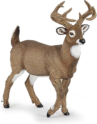 Papo - Figura de ciervo de cola blanca - Juguete realista de animales del bosque para niños a partir de 3 años - Modelo de vida silvestre pintado a