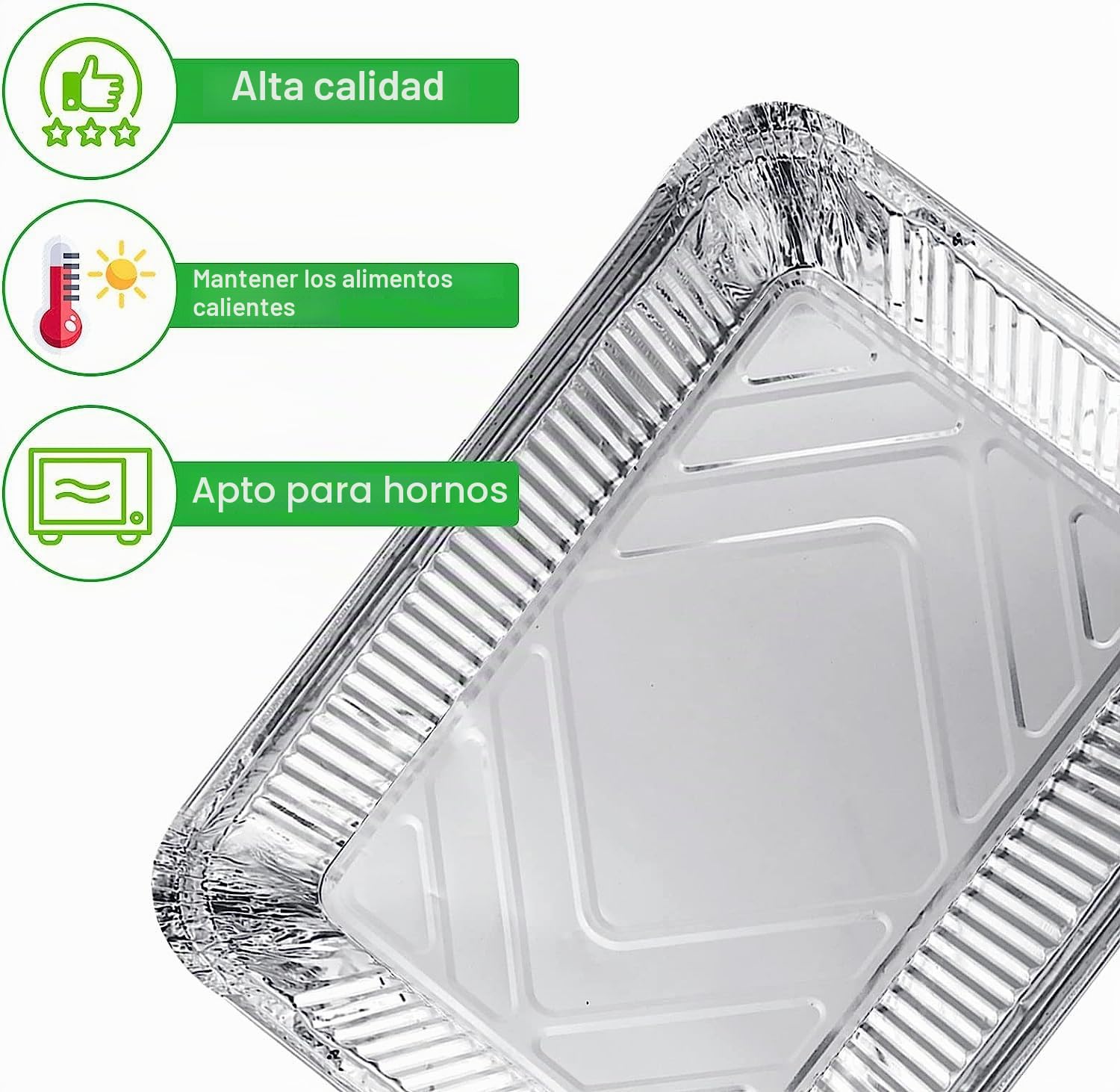 SENENQU 30 Piezas Bandejas Aluminio Desechables 2200 ml con Tapa, Recipientes Rectangulares para Horno, Asar, Congelar y Transportar Comida en Catering, Buffet, Barbacoa y Cocina Diaria
