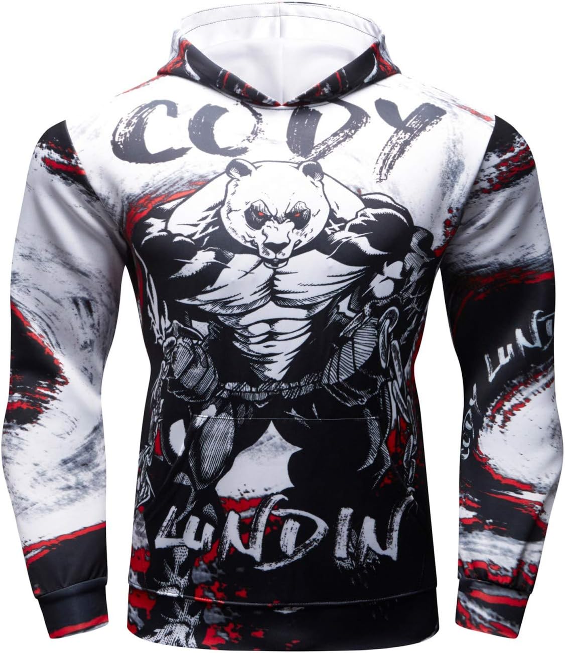 Cody LundinMen's Hoodie for Sport Comic Logo Top Male Tight Jacket for Fitness Hoody Running Men's Sweatshirts Outwear Sport Hoodie
