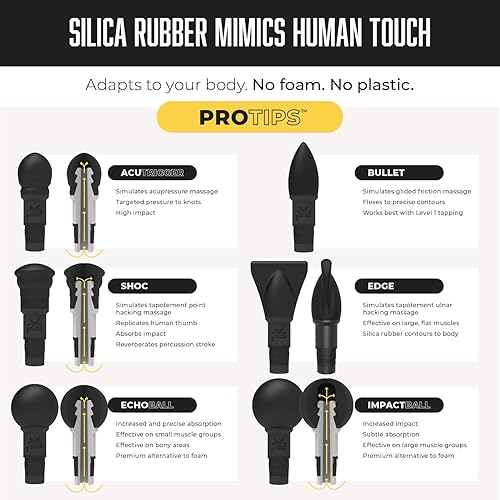 Miniatura 4 de Pistola de masaje de percusión MVP+ y kit ProTips  Estuche de viaje premium  Estación de carga PowerUp  Accesorio HeatTip  Rodillo de percusión