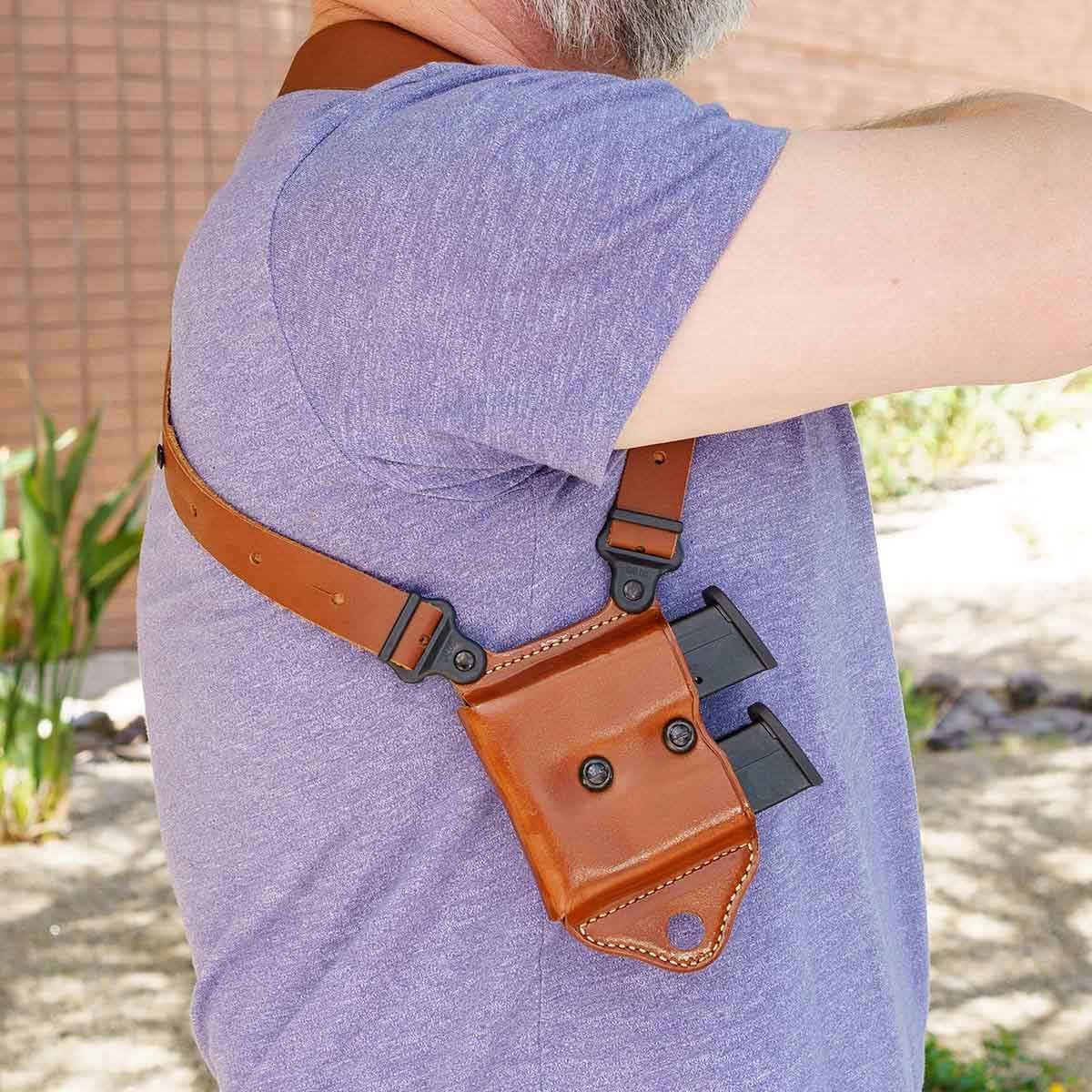 Galco Miami Classic II Shoulder System Designed for Sig Sauer P365 (STD & SAS), P365 w/TLR6, P365X, P365XL, P365XL Spectre Comp no red dot - Premium Steerhide, Fits Chests up to 56"