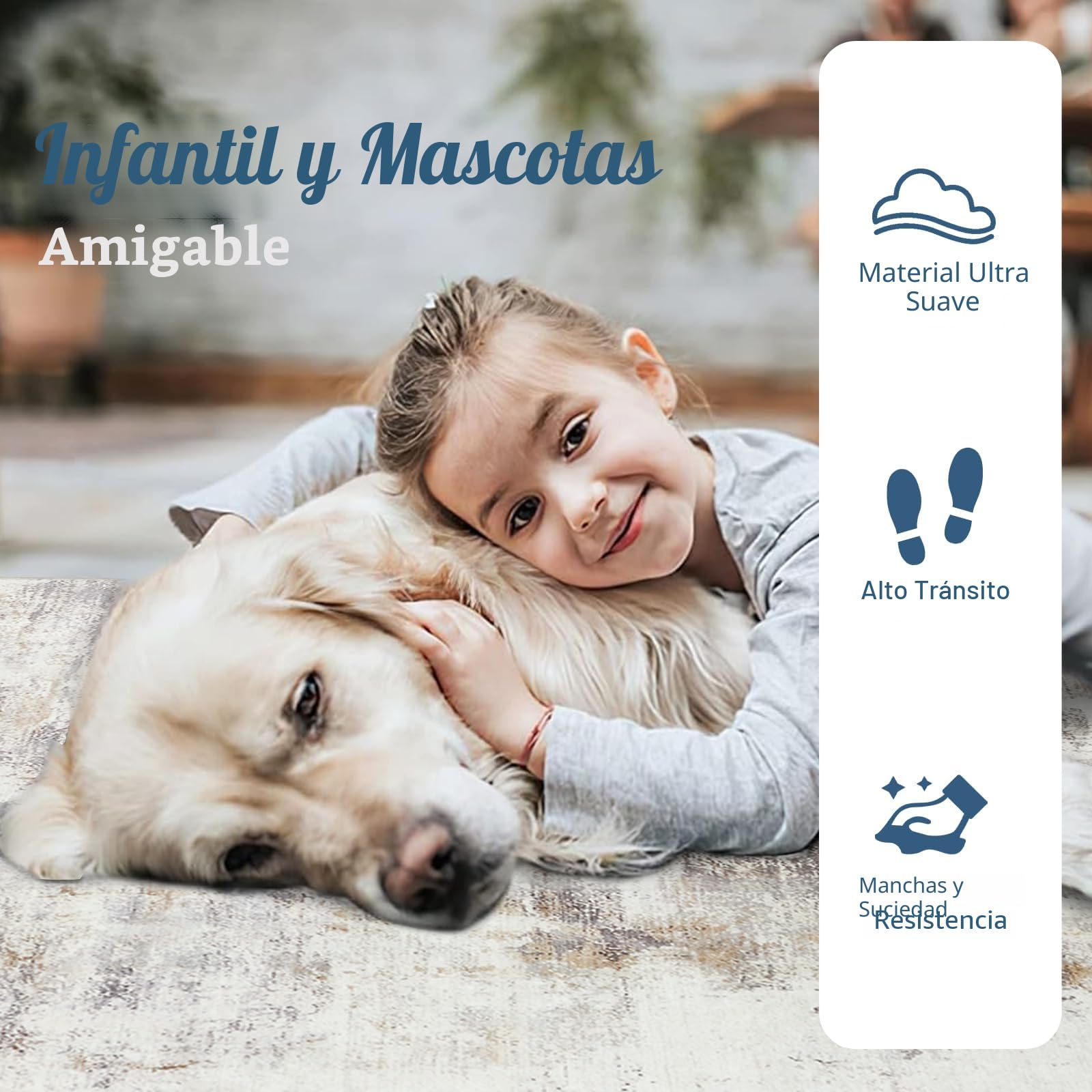Famibay Alfombras Salón Grande 200x290cm Beige Marrón Alfombras de Habitación Lavables Alfombra Dormitorio Pelo Corto Suave Abstracta Moderna Antideslizante para Salón Dormitorio Comedor