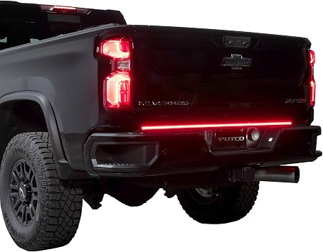 Putco 60 Blade LED Tailgate Light Bar Red/Amber/White LEDs & Plug-N-Play Quick Connect Harness - Fits Chevy Silverado/GMC Sierra 2020-2026