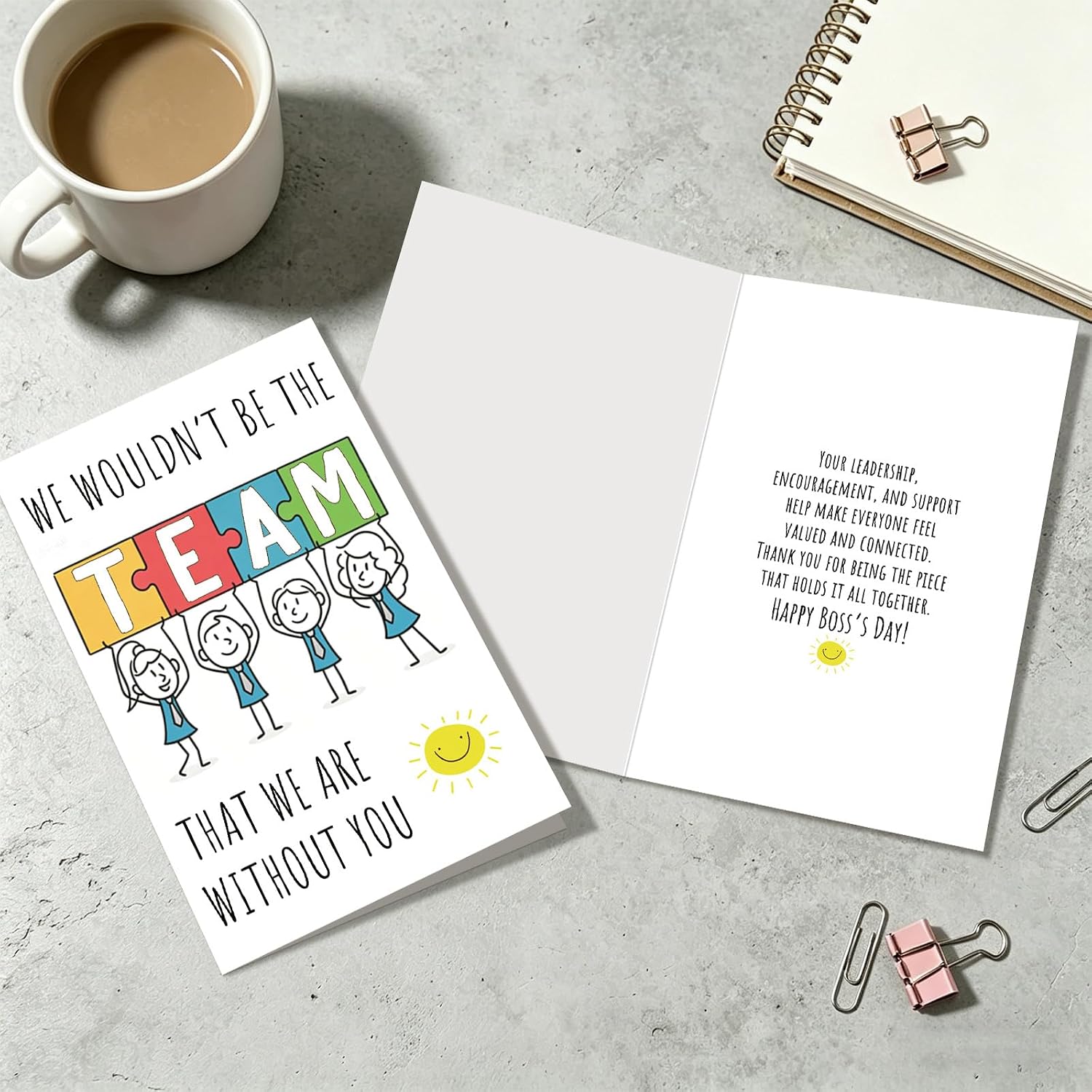 Funny Puzzle Boss's Day Card, Humor Team Appreciation Card for Boss Leader image 5