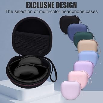 Headphone Case Compatible with Soundcore Anker Q20i/Q30, Beats Solo 4/Studio Pro, Tune 510BT/520BT, BERIBES/KVIDIO/JLab JBuds Lux ANC/TOZO HT3/Skullcandy Headphones Case Hard Shell(Light Pink)