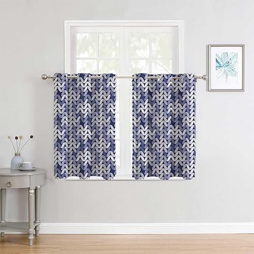 Miniatura 2 de Wide Curtains Abstract Grommet Short Door Soundproofing Blanket Cortinas para Ventanas De Cuarto 85Inch Width by 108Inch Length,2 Panels