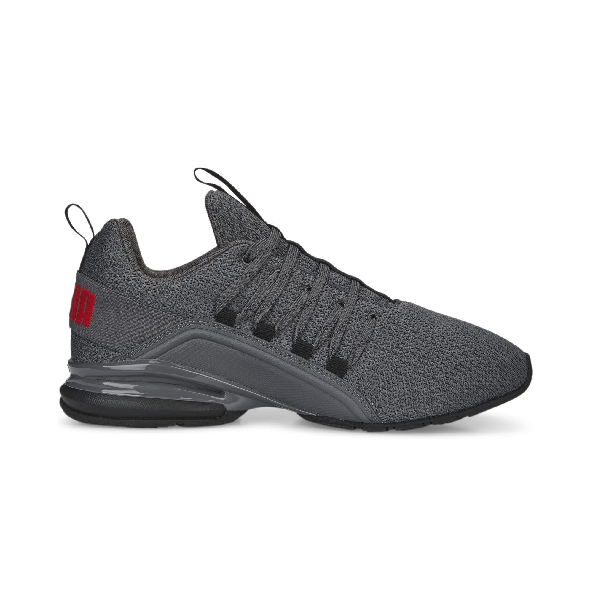 PUMA Zapatillas de Running Hombre Axelion Refresh 41, Black Cool Dark Gray Red