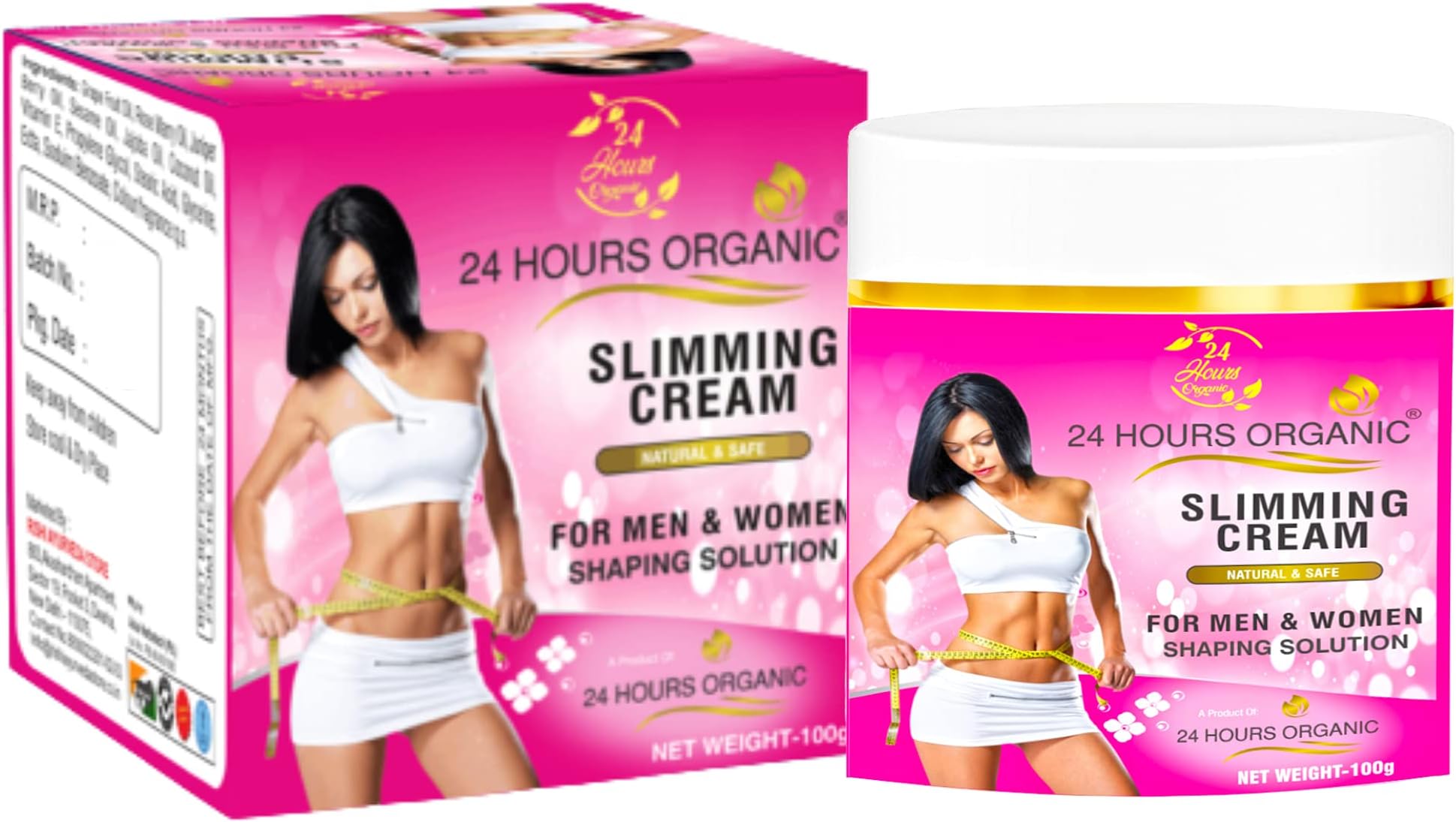 24 Hours OrganicDelicate Anti Cellulite Slimming Cream For Men And Women