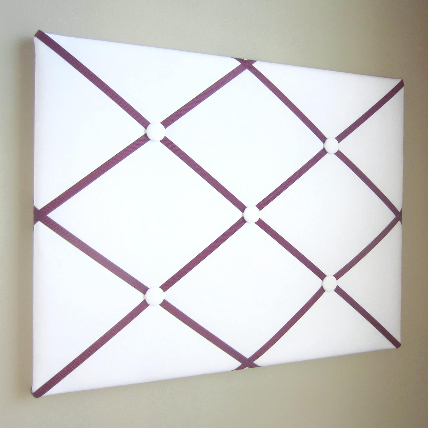 16"x20" White Fabric Memory Board-You Choose Ribbon Colors (Brown)