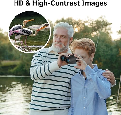 Miniatura 4 de HUTACT 12x25 Binoculars for Adults and Kids, Compact Binoculars with Bright View Easy Focus, Low Light Vision Small Binoculars for Bird Watching,