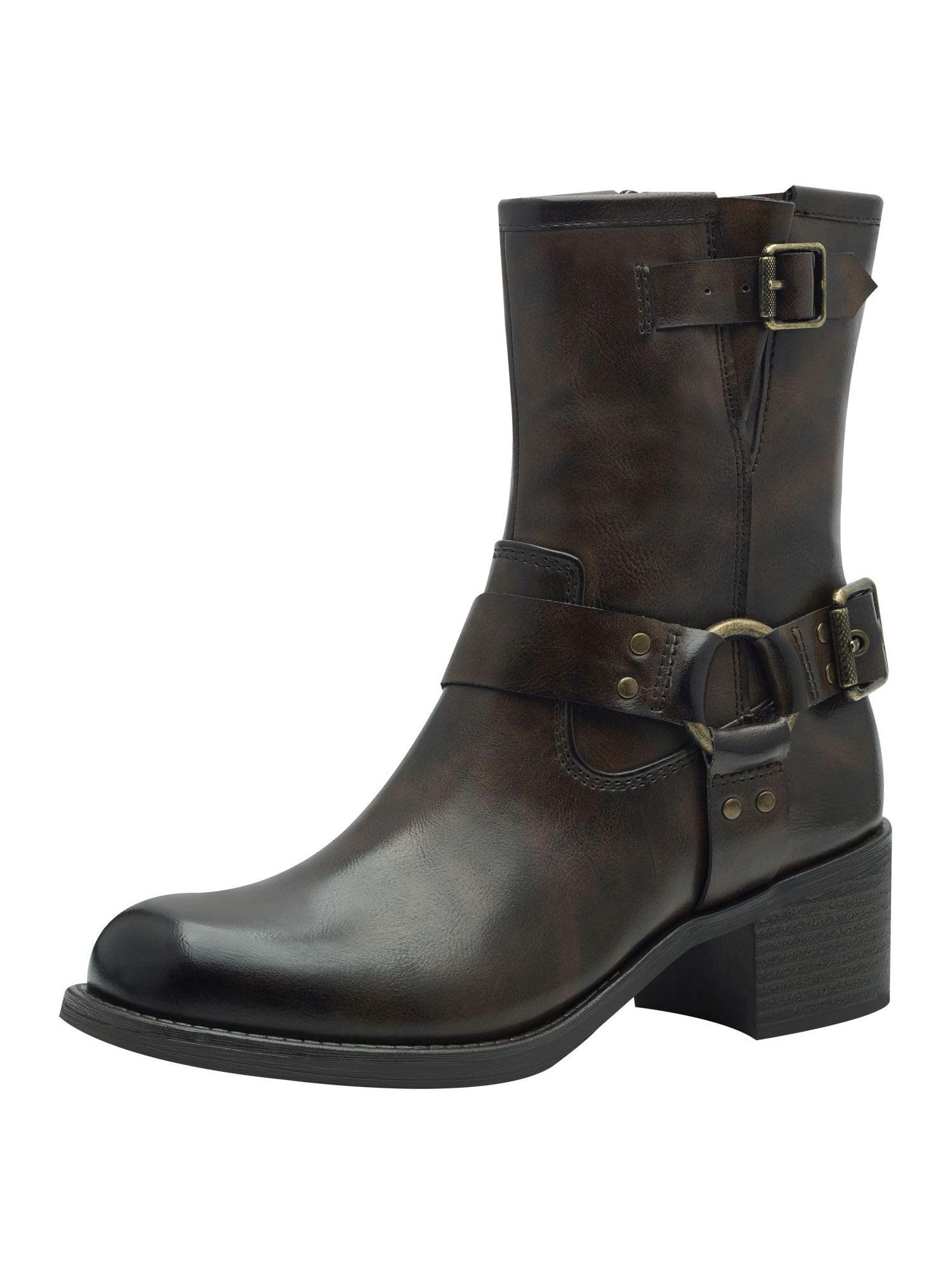 MARCO TOZZI Women's Bootie Zip + Briefs 2-25388-43 Fashion Boot, Cafe Antic, 7.5 UK