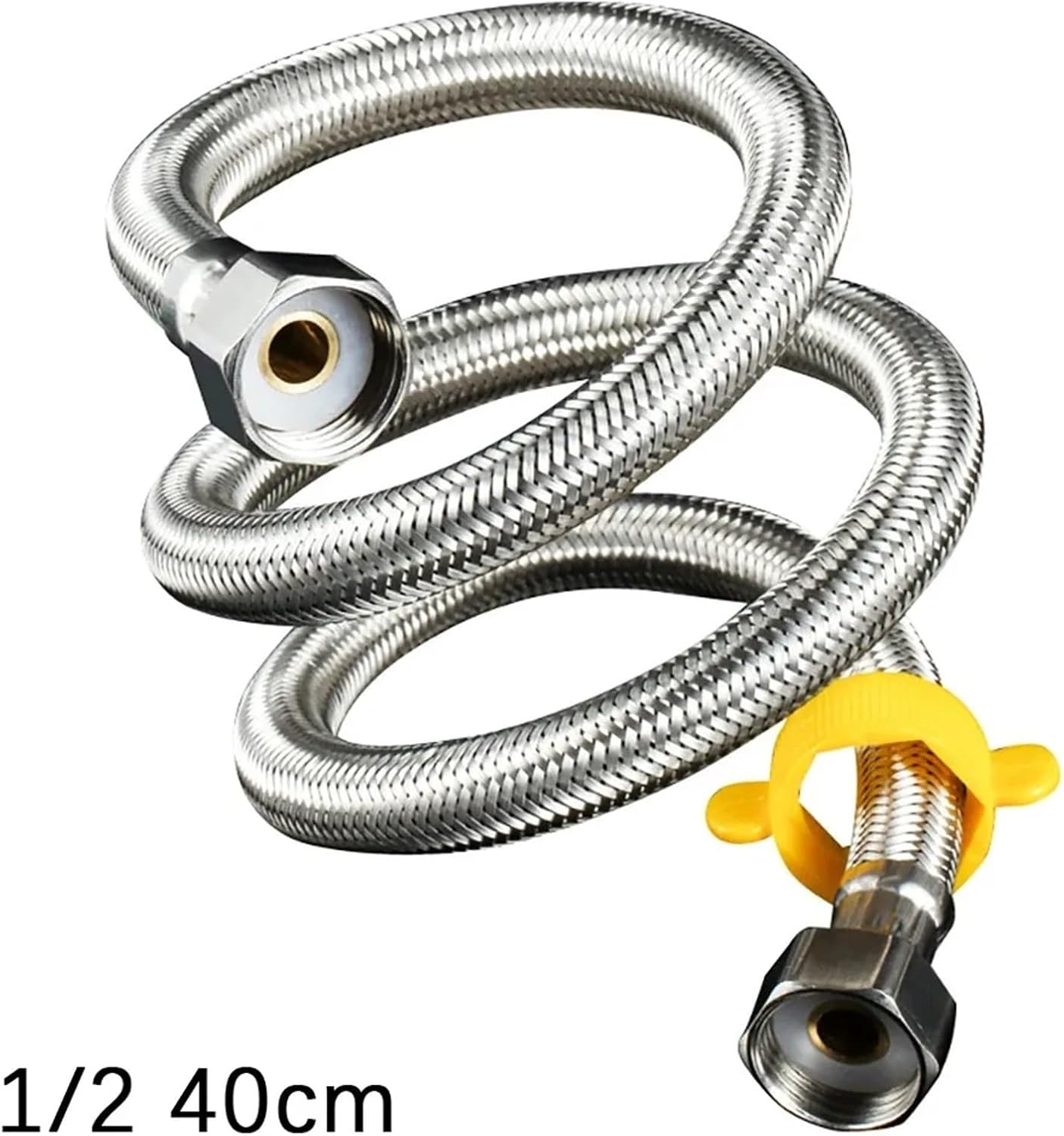 Stainless Steel Bellows Metal Water Heater Toilet Water Inlet Pipe And Cold High Pressure Universal Interface(60 cm)