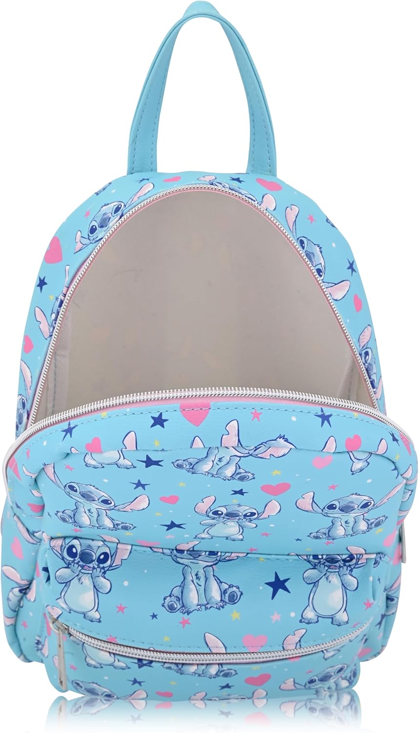 Disney Lilo and Stitch Backpack for Women, Men, Boys, Girls, Unisex | Cute PU Leather 10" Stitch Mini Backpack Purse Shoulder Purse | Stitch Bag and Stitch Accessories - Image 6