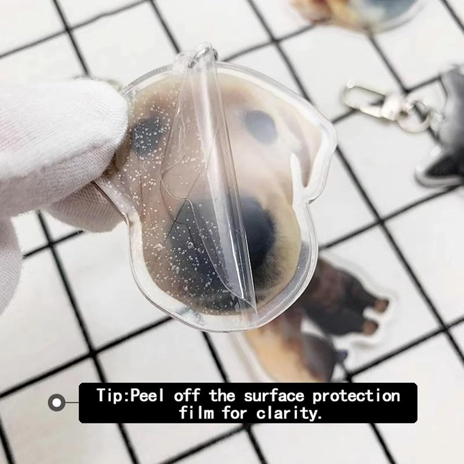 Custom Acrylic pet Keychain - Personalized Gift with Photo Engraved - Durable Dog Cat Lover Accessories - Image 9