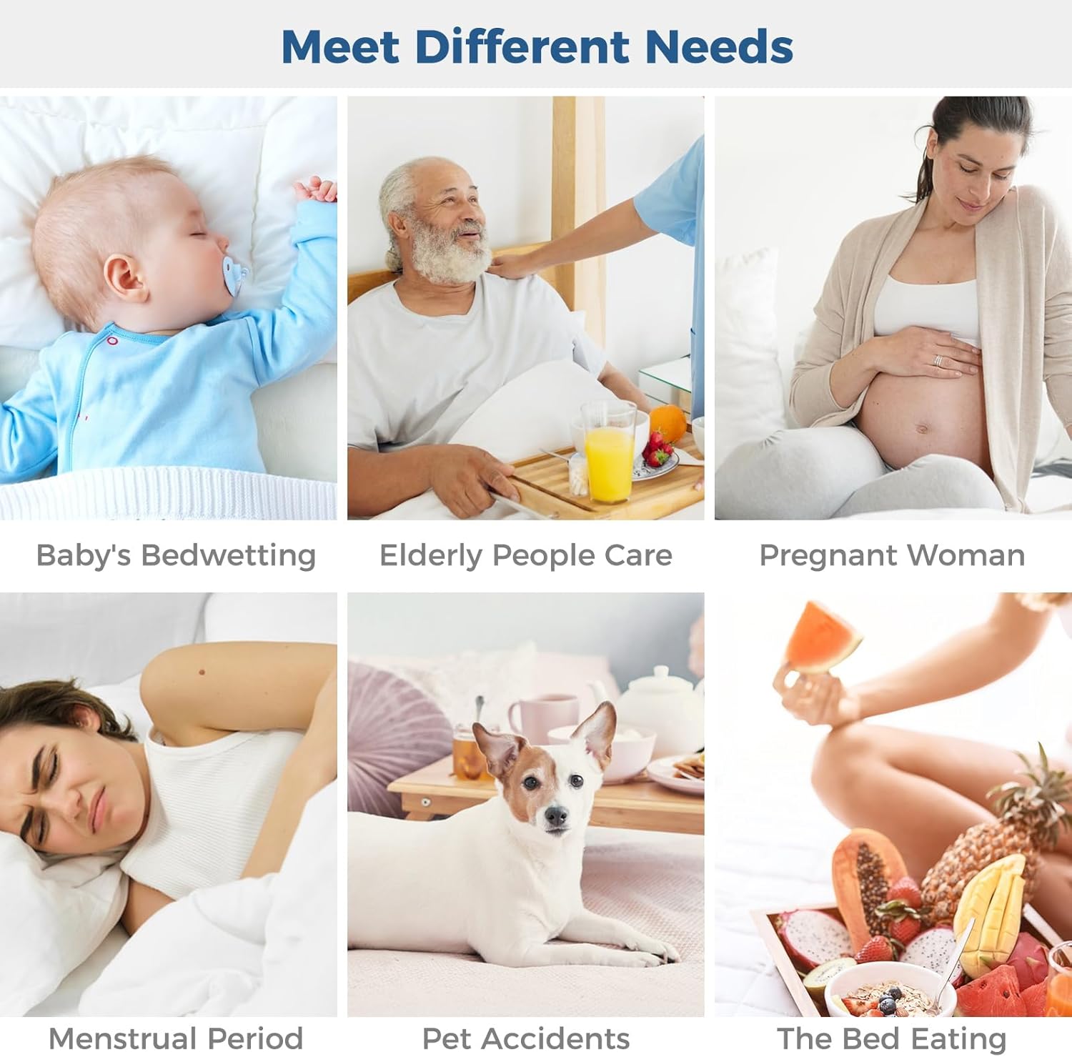 Kayfia Waterproof Mattress Protector, King Size Soft Breathable 3D Air Fabric Mattress Cover, Noiseless Mattress Pad with Deep Pocket 6"-21" Machine Washable, Gray