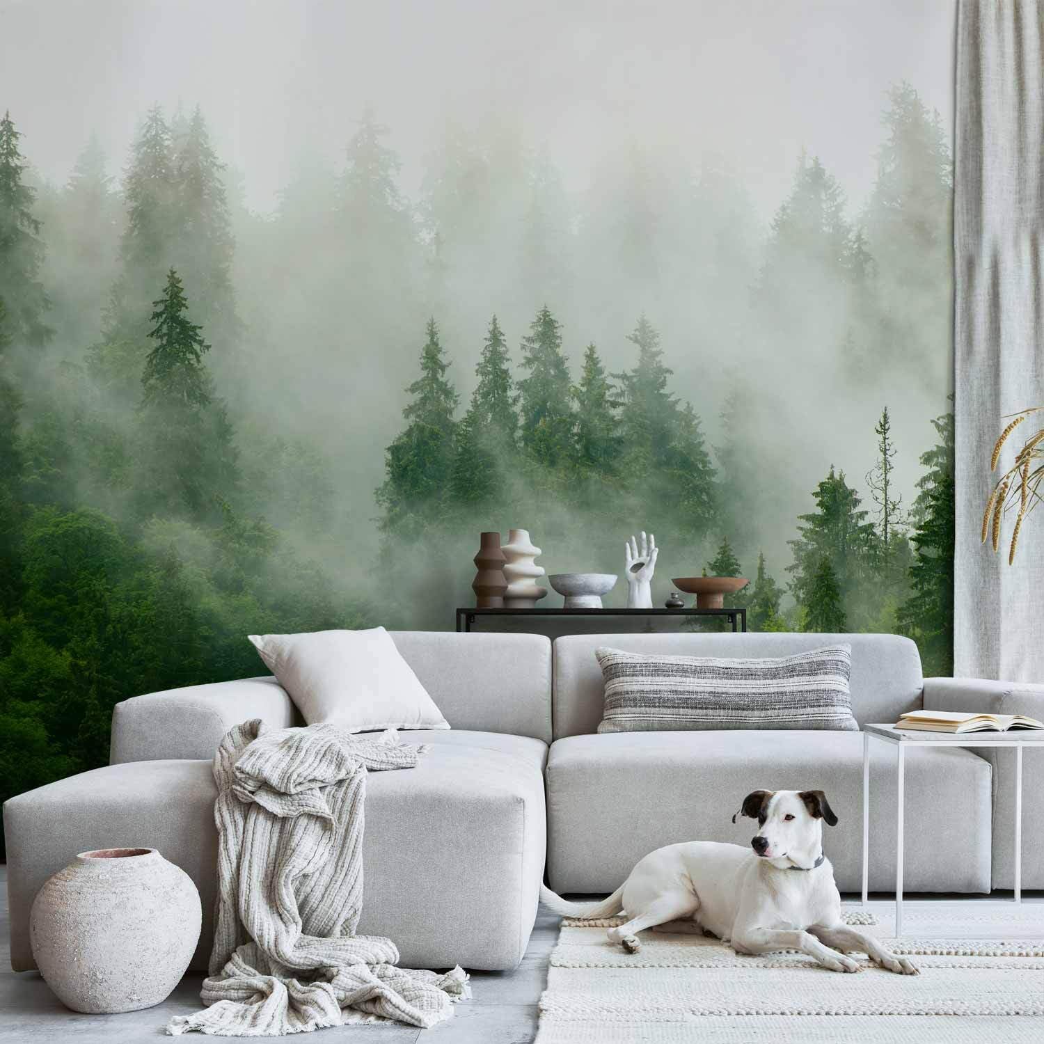 decomonkey Fototapete Wald, 400x280 cm, Tiere, Vlies, Schlafzimmer, Design | Wohnzimmer, Tapete, Fototapeten, Tapeten, Vliestapete, Wandtapete, moderne, Wand