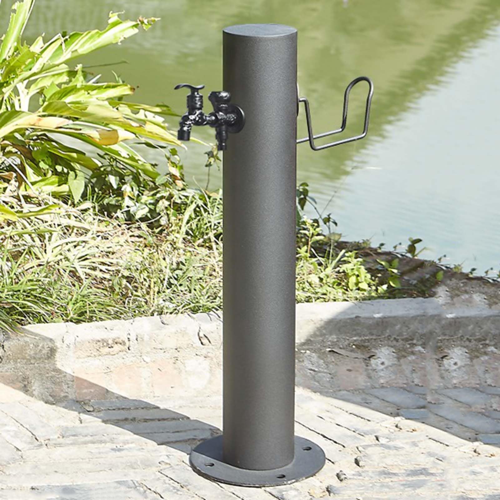 BHGFYXBS Stainless Steel Freestanding Garden Water Column With Faucet - Freeze Crack Vertical Water Column Outdoor Hose Stand For Car Washing And Watering,size_name-20.5 * 50cm kit E